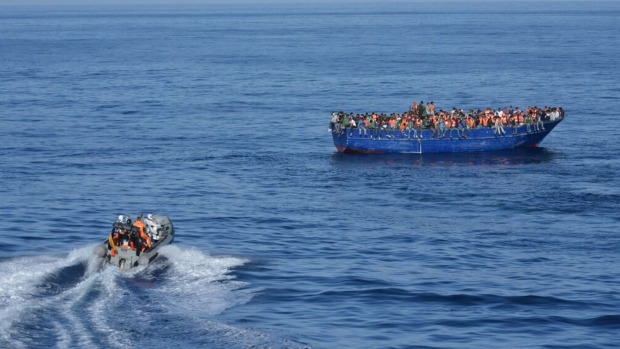 This boat was rescued off the Spanish coast in November having made the crossing from Libya. Photo: Spanish Ministry of Defence